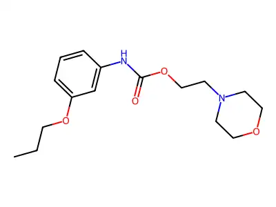 Carbamic acid, (3-propoxyphenyl)-, 2-(4-morpholinyl)ethyl ester structure
