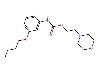 Carbamic acid, (3-butoxyphenyl)-, 2-(4-morpholinyl)ethyl ester structure