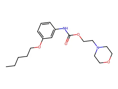 Carbamic acid, [3-(pentyloxy)phenyl]-, 2-(4-morpholinyl)ethyl ester structure