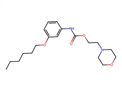 Carbamic acid, [3-(hexyloxy)phenyl]-, 2-(4-morpholinyl)ethyl ester structure
