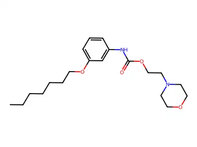 Carbamic acid, [3-(heptyloxy)phenyl]-, 2-(4-morpholinyl)ethyl ester structure