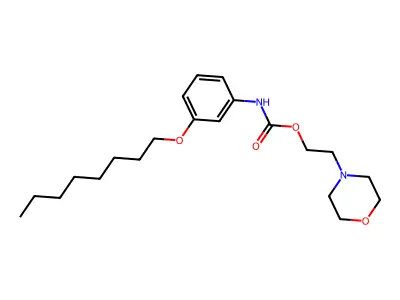 Carbamic acid, [3-(octyloxy)phenyl]-, 2-(4-morpholinyl)ethyl ester structure