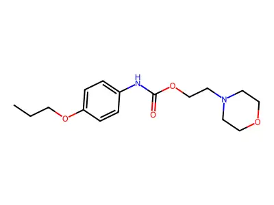 Carbamic acid, (4-propoxyphenyl)-, 2-(4-morpholinyl)ethyl ester structure