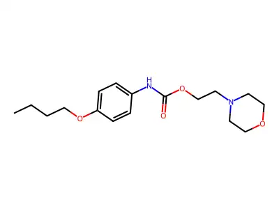 Carbamic acid, (4-butoxyphenyl)-, 2-(4-morpholinyl)ethyl ester structure