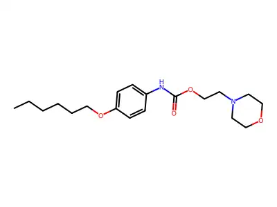 Carbamic acid, [4-(hexyloxy)phenyl]-, 2-(4-morpholinyl)ethyl ester structure