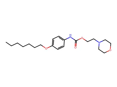 Carbamic acid, [4-(heptyloxy)phenyl]-, 2-(4-morpholinyl)ethyl ester structure