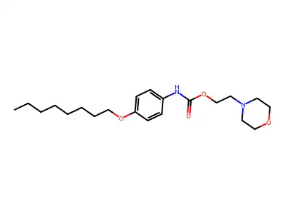 Carbamic acid, [4-(octyloxy)phenyl]-, 2-(4-morpholinyl)ethyl ester structure