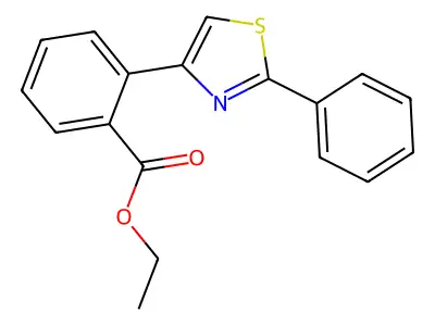 Ethyl 2-(2-phenyl-1,3-thiazol-4-yl)benzoate structure