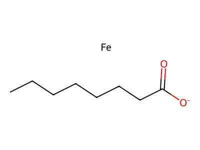 Octanoic acid, iron salt (1:?) structure
