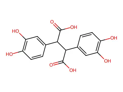2,3-Bis(3,4-dihydroxyphenyl)butanedioic acid structure