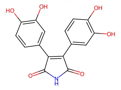 3,4-Bis(3,4-dihydroxyphenyl)pyrrole-2,5-dione structure