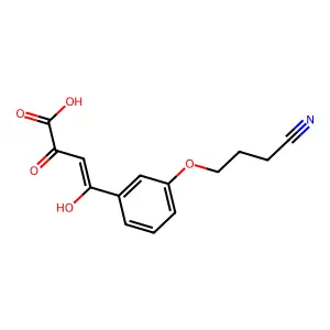 2-Butenoic acid, 4-[3-(3-cyanopropoxy)phenyl]-2-hydroxy-4-oxo- structure