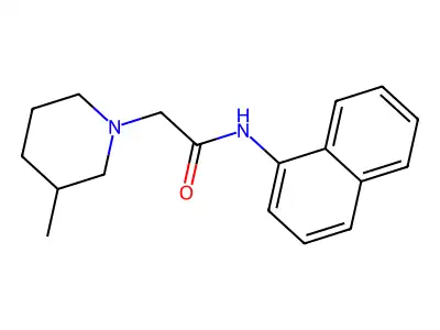 2-(3-methylpiperidin-1-yl)-N-(naphthalen-1-yl)acetamide structure