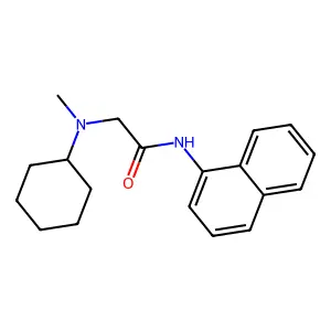 2-[cyclohexyl(methyl)amino]-N-naphthalen-1-ylacetamide structure