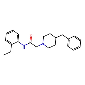 2-(4-benzylpiperidin-1-yl)-N-(2-ethylphenyl)acetamide structure