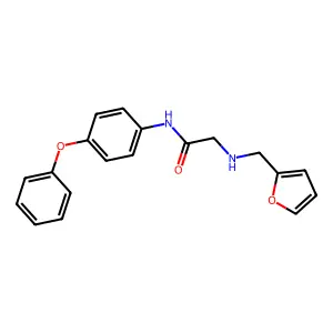 2-((Furan-2-ylmethyl)amino)-N-(4-phenoxyphenyl)acetamide structure