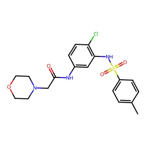 N-[4-Chloro-3-[[(4-methylphenyl)sulfonyl]amino]phenyl]-4-morpholineacetamide structure