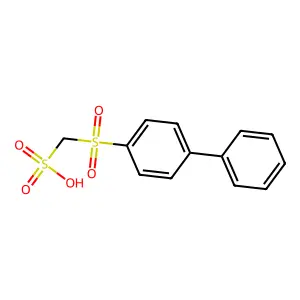 (4-Phenylphenyl)sulfonylmethanesulfonic acid structure