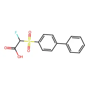 2-Fluoro-2-(4-phenylphenyl)sulfonylacetic acid structure