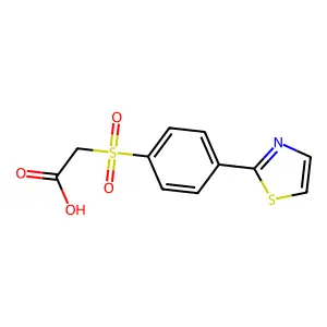 2-[4-(1,3-Thiazol-2-yl)phenyl]sulfonylacetic acid structure