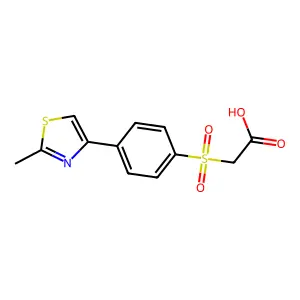 2-[4-(2-Methyl-1,3-thiazol-4-yl)phenyl]sulfonylacetic acid structure