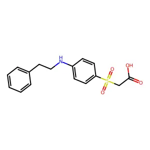 2-[4-(苯乙氨基)苯基]磺酰基乙酸 structure