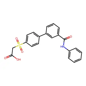 2-[4-[3-(Phenylcarbamoyl)phenyl]phenyl]sulfonylacetic acid structure