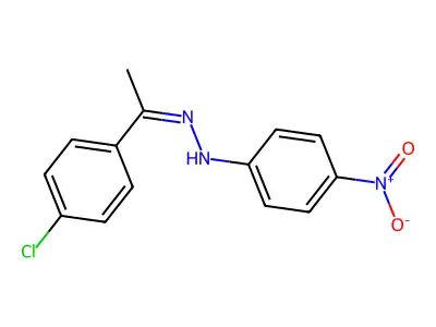 N-[1-(4-Chlorophenyl)ethylideneamino]-4-nitro-aniline structure