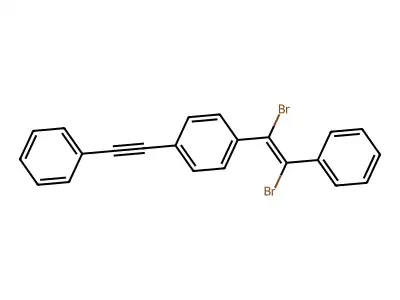1-(1,2-Dibromo-2-phenylethenyl)-4-(2-phenylethynyl)benzene structure