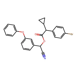Cyano(3-phenoxyphenyl)methyl (4-bromophenyl)(cyclopropyl)acetate structure