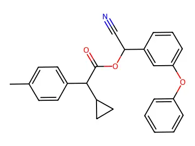 Cyano(3-phenoxyphenyl)methyl cyclopropyl(4-methylphenyl)acetate structure