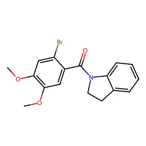 (2-Bromo-4,5-dimethoxyphenyl)(2,3-dihydro-1H-indol-1-yl)methanone structure