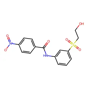 Benzamide, N-[3-[(2-hydroxyethyl)sulfonyl]phenyl]-4-nitro- structure