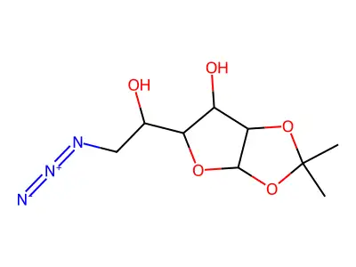 6-Azido-6-deoxy-1,2-O-isopropylidene-a-D-glucofuranose structure