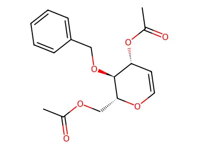 [(2R,3S,4R)-4-acetyloxy-3-phenylmethoxy-3,4-dihydro-2H-pyran-2-yl]methyl acetate structure