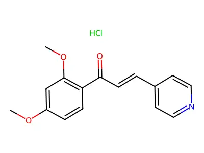 1-(2,4-Dimethoxyphenyl)-3-pyridin-4-ylprop-2-en-1-one;hydrochloride structure