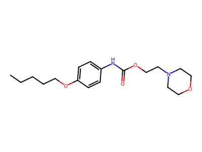 Carbamic acid, [4-(pentyloxy)phenyl]-, 2-(4-morpholinyl)ethyl ester structure