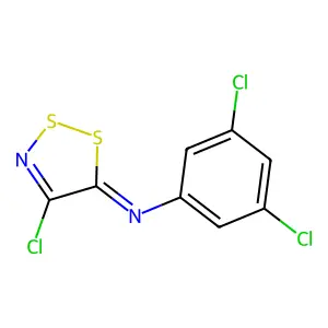 4-chloro-N-(3,5-dichlorophenyl)dithiazol-5-imine structure