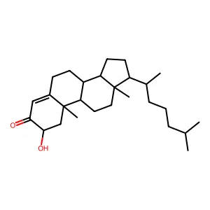 (2b)-2-Hydroxy-cholest-4-en-3-one structure