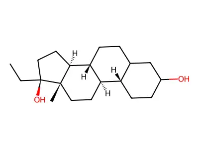 19-Norpregnane-3,17-diol structure