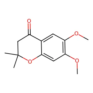 4H-1-Benzopyran-4-one, 2,3-dihydro-6,7-dimethoxy-2,2-dimethyl- structure