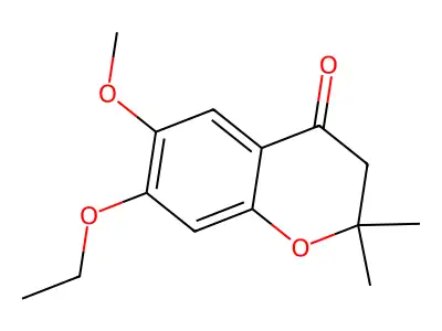 2,2-Dimethyl-7-ethoxy-6-methoxy-4-chromanone structure