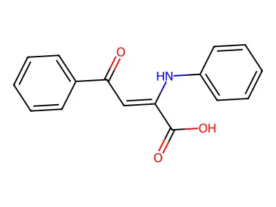 2-Butenoic acid, 4-oxo-4-phenyl-2-(phenylamino)- structure
