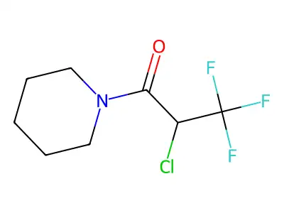 2-Chloro-3,3,3-trifluoro-1-piperidino-1-propanone structure