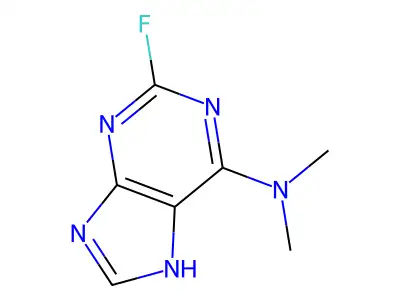 2-fluoro-N,N-dimethyl-7H-purin-6-amine structure