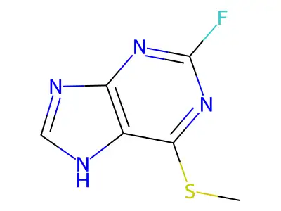 2-fluoro-6-methylsulfanyl-7H-purine structure