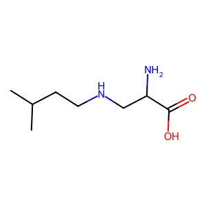 2-Amino-3-(3-methylbutylamino)propanoic acid structure