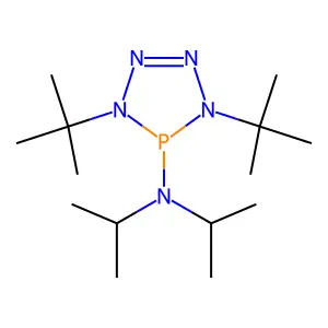 1,4-Di-tert-butyl-N,N-di(propan-2-yl)-1,4-dihydro-5H-tetrazaphosphol-5-amine structure