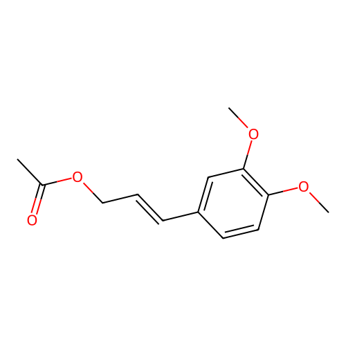 3,4-Dimethoxycinnamyl acetate structure