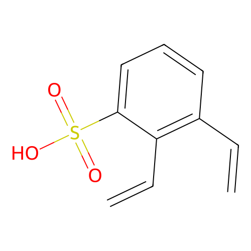 Divinyl benzene-sulfonic acid structure